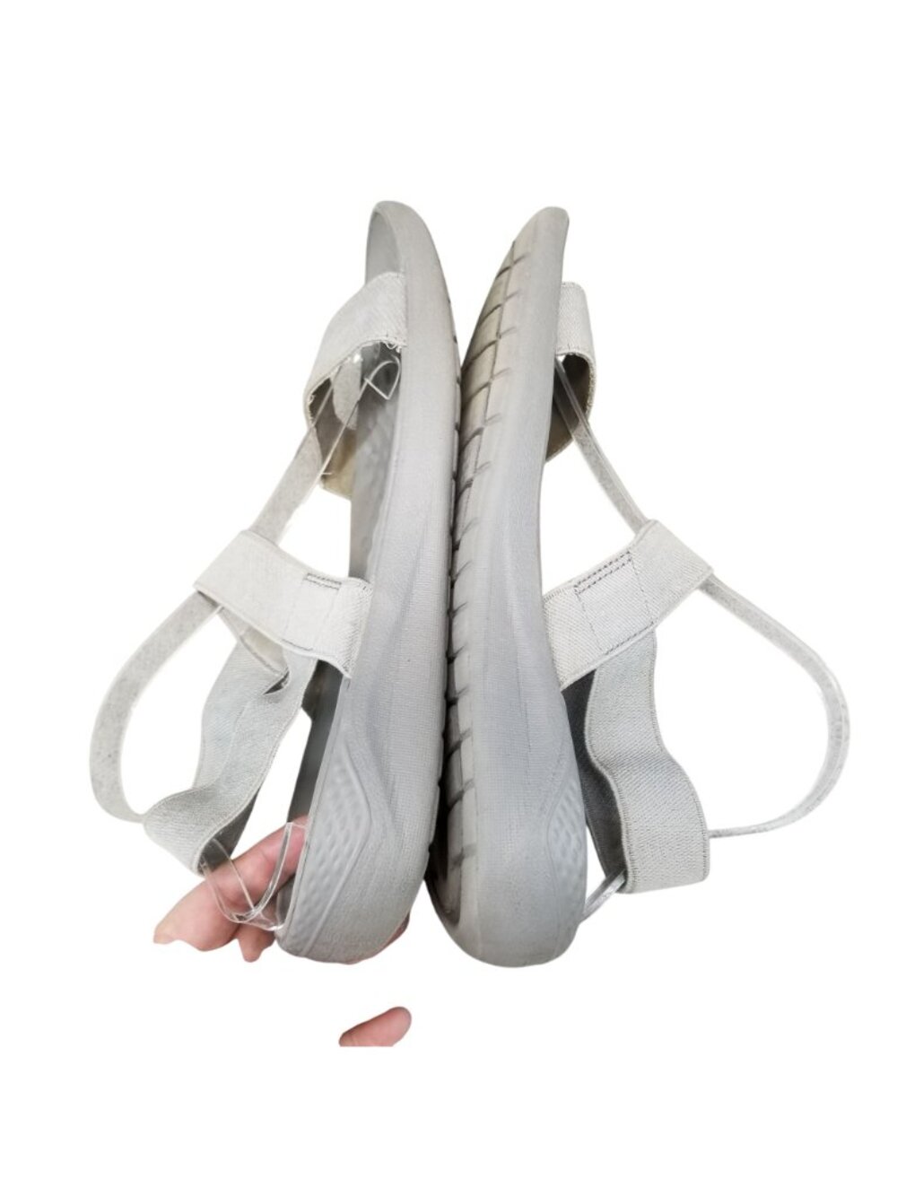 Crocs Shoes Women Size 10 Gray Strappy Ankle Strap Sandals *Read* - Picture 8 of 12